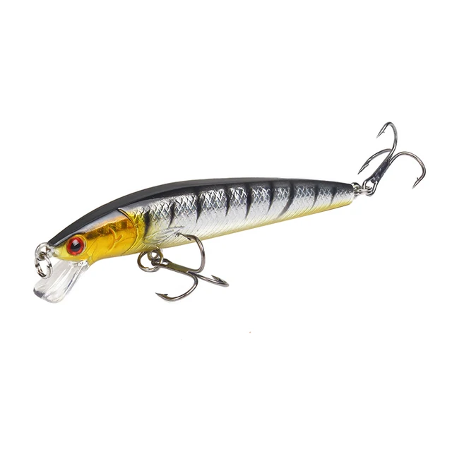 Fishing Lure 7g 10cm Trout Lure 3D Eyes Jigging Lure Swimbait Wobblers Crankbait Hard Lures Plastic Fishing Tackle New Hot black
