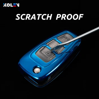 Molle di TPU Auto Pieghevole Della Copertura Della Cassa Chiave Per Ford Focus 2 3 MK2 MK3 ST RS Ecosport Ranger C-max S-Max Fuga Fuga Fiesta Supporto Borsette - Molle di TPU Auto Pieghevole Della Copertura Della Cassa Chiave Per Ford Focus 2 3