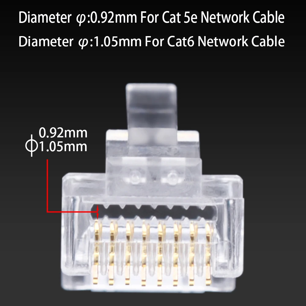 Разъем RJ45 OULLX EZ разъем кабеля Ethernet Cat6 Cat5 Cat5e для сети 8p8c неэкранированный