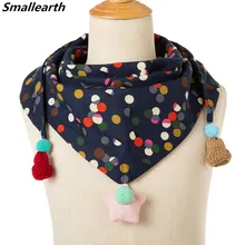 Весенний треугольный шарф для маленьких девочек, осенне-зимние нагрудники для мальчиков, шаль, Детские хлопковые воротники с воротником, теплый детский шейный платок