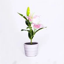 Солнечные уличные светильники цветок лилии солнечные лампы светодиодный горшок огни 2 V/110mA