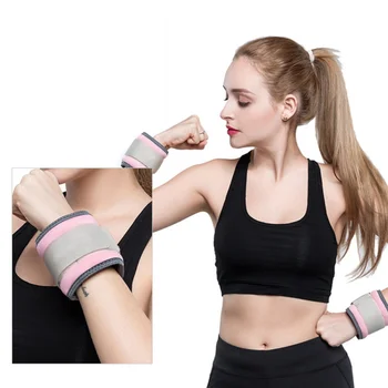 

1 Pair 1kg Adjustable Leg Ankle Wrist Sand Bag Weights Training Sandbag Wraps Strength Fitness HOT