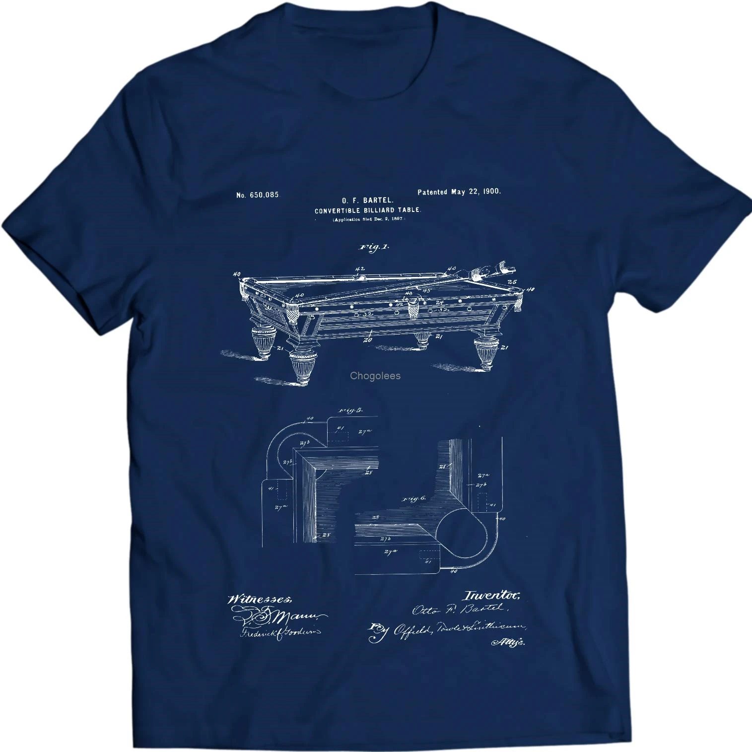 DTG MKWTees Brunswick Billiard Table 1909 T-Shirt |