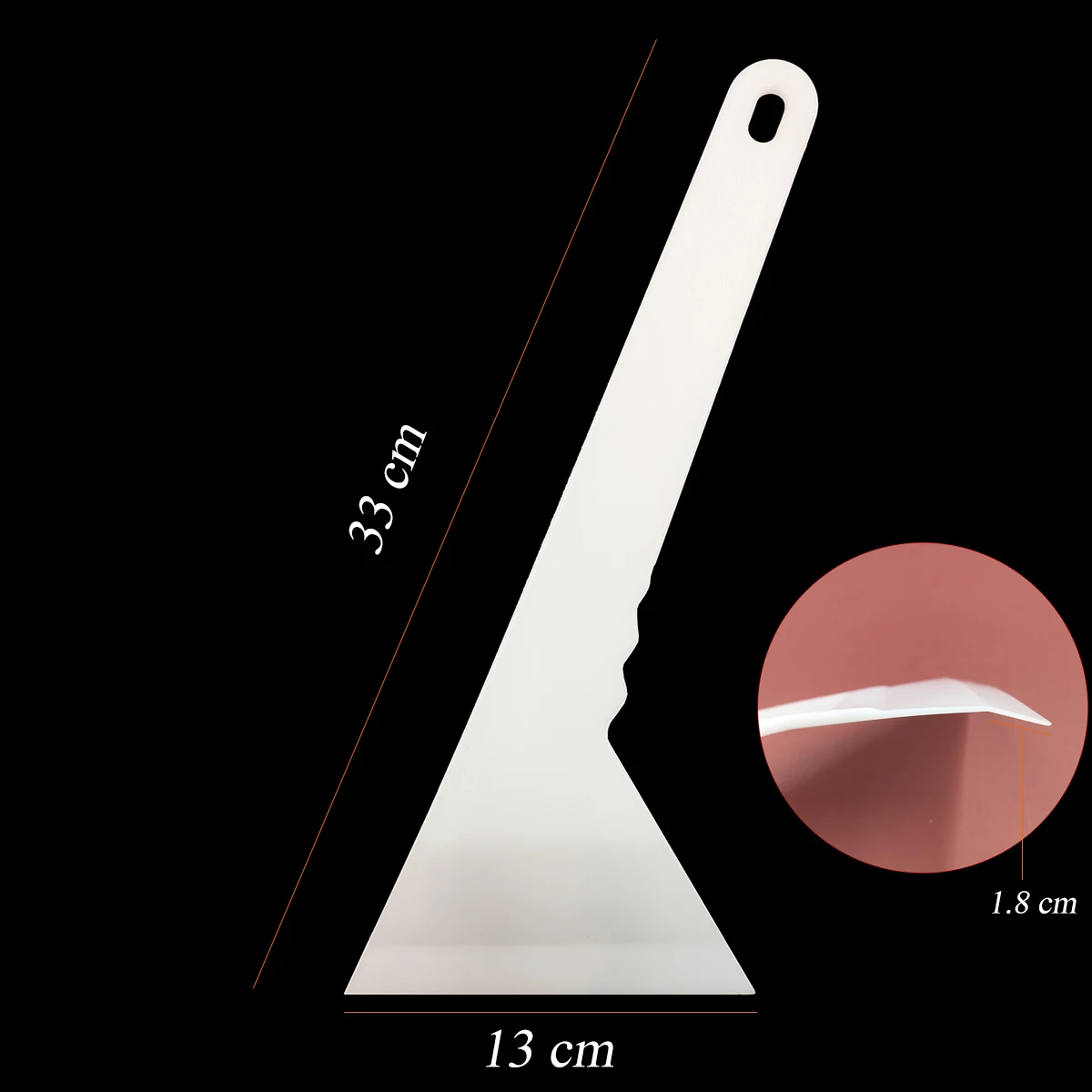 Car Wrapping Scraper Tool White Long Handle Squeegee with Curve Edge for Vinyl Film Car Wrap Window Tint Tools Auto Car Wrapping Plastic Scraper B44