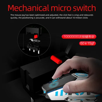 

RGB Gamer Breathing Light 7 Buttons Gaming Mouse USB Interface Plug And Play 6400dpi High Speed Wired Macro Programming