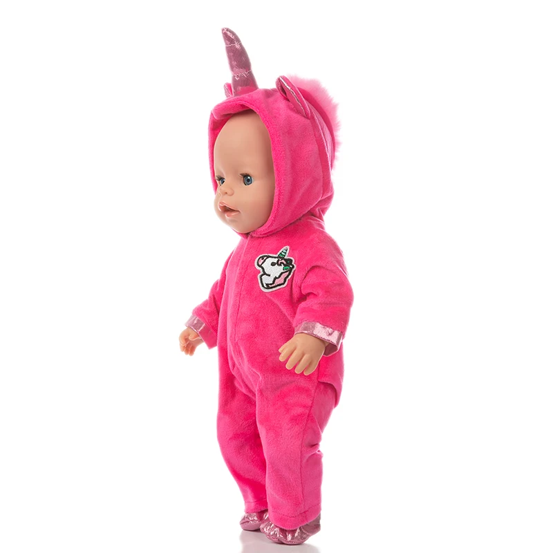 Подходит для 18 дюймов 43 см аксессуары для кукольной одежды розовый синий Meihong Единорог котенок костюм детский костюм для дня рождения фестиваль подарок