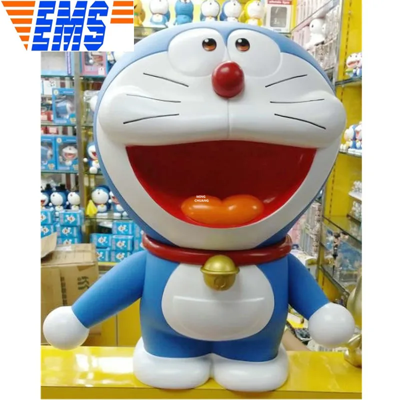 Blue " Doraemon спасательная коробка мультяшное украшение креативное Искусство ремесло детский подарок Виниловая фигурка Коллекционная модель игрушечная коробка 18 см V284 - Color: Blue
