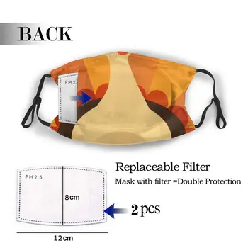 

protective mask with filter Thanksgiving Turkey anti dust PM2.5 reuse adult teen child girl