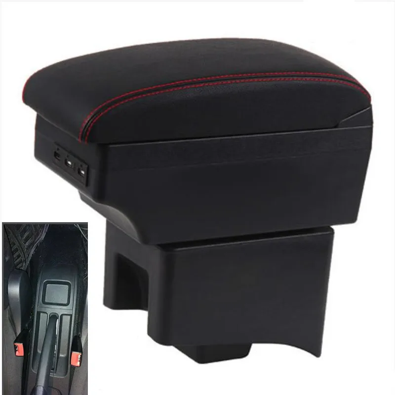 For Volkswagen Vento Armrest Box Double Layer With Usb Interface