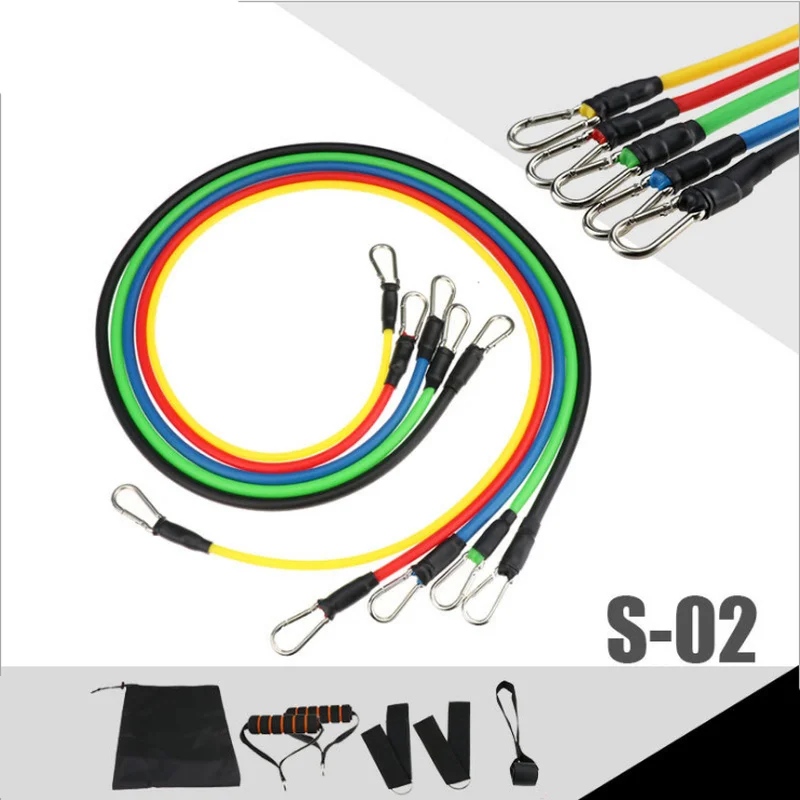 11 шт. тренировочные полосы сопротивления набор для фитнеса тренажерный зал