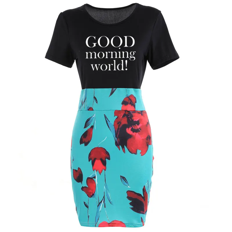 Women Dress Good Morning World T shirt 