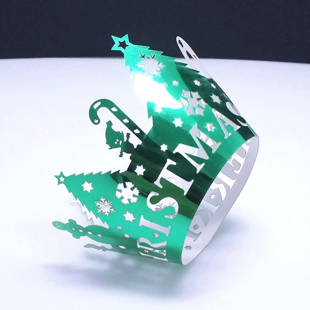 50 шт. лазерная резка обертки для кексов Декор свадьба день рождения для украшения детского душа обертка зеркало Корона Форма маленький торт чашка