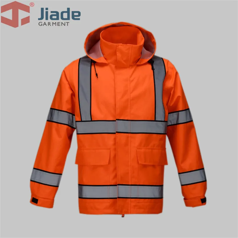 Jiade взрослый высокая видимость куртка длинная куртка Мужская Рабочая Светоотражающая куртка