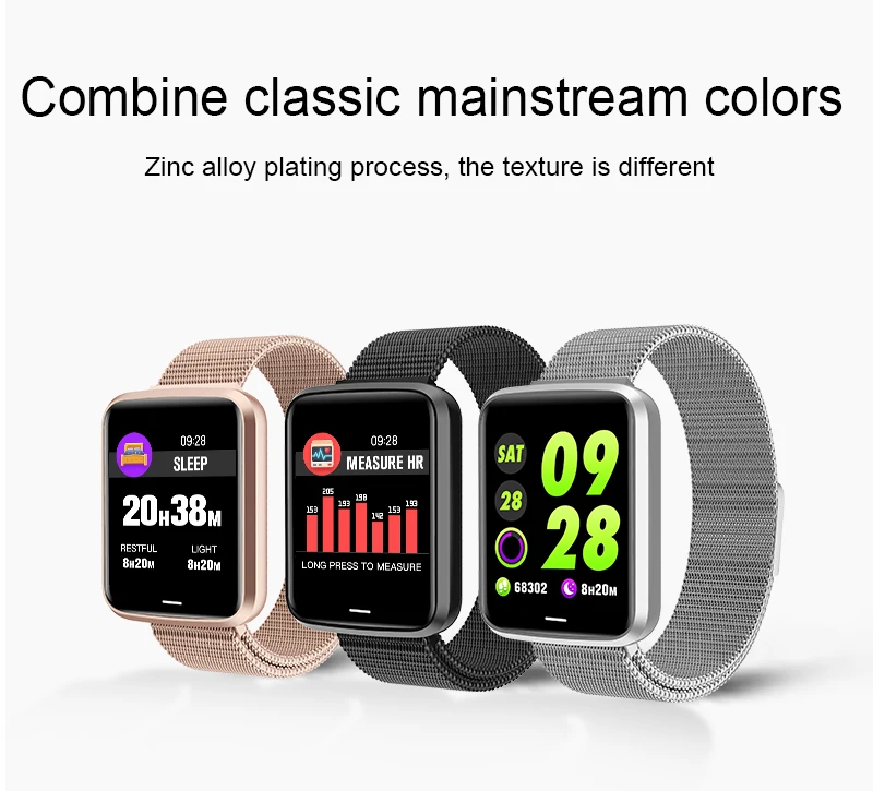Smart watch P68 band IP67 waterproof smartwatch Dynamic heart rate blood pressure monitor for iPhone Android Sport Health watch