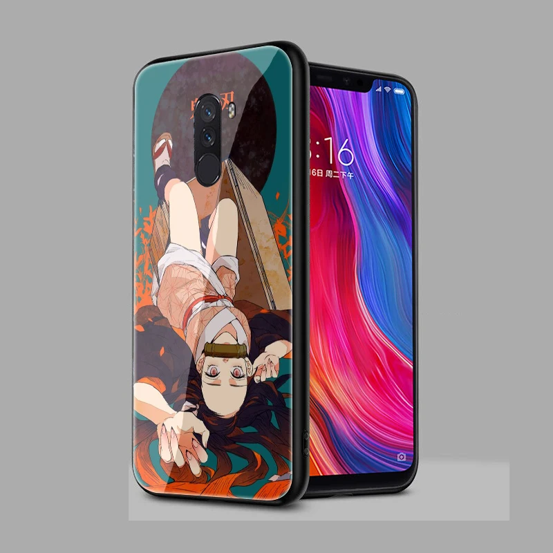 EWAU аниме Kimetsu no Yaiba закаленное стекло чехол для телефона Xiaomi 5X6X8 Lite 9 A1 A2 F1 Remdi 4X 6A Note 5 6 7 pro