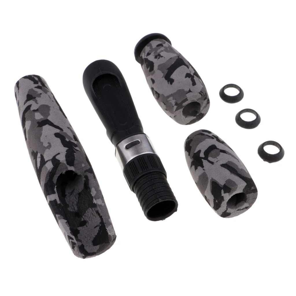 Camoulage EVA Baitcasting Fishing Rod Handle DIY Foam Split Pole Grips Replacement