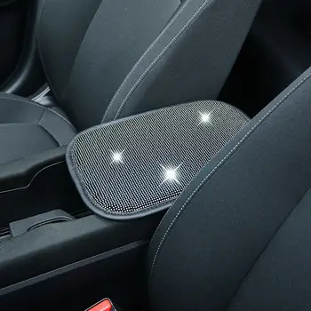 

Replaces Center Console Pad Black Armrest Seat Box Protector PU leather