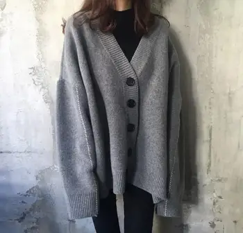 

Sexy Batwing Sleeve Knitting Cardigan Sweater Women Vintage Autumn Winter Sweater Loose Plus Size Tops