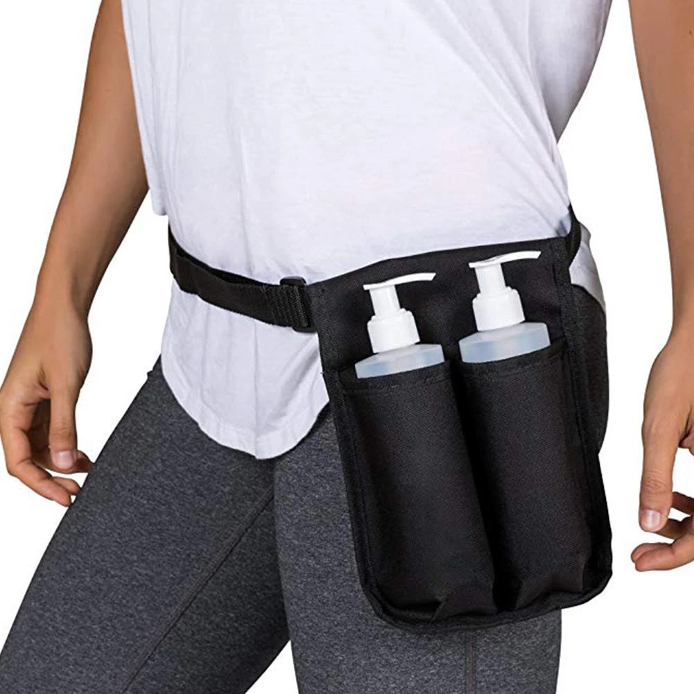 

Waist Massage Bottle Holster Adjustable Double Holder For Massage Oil Massage Lotion Essential Oil Bottle Holster New N5