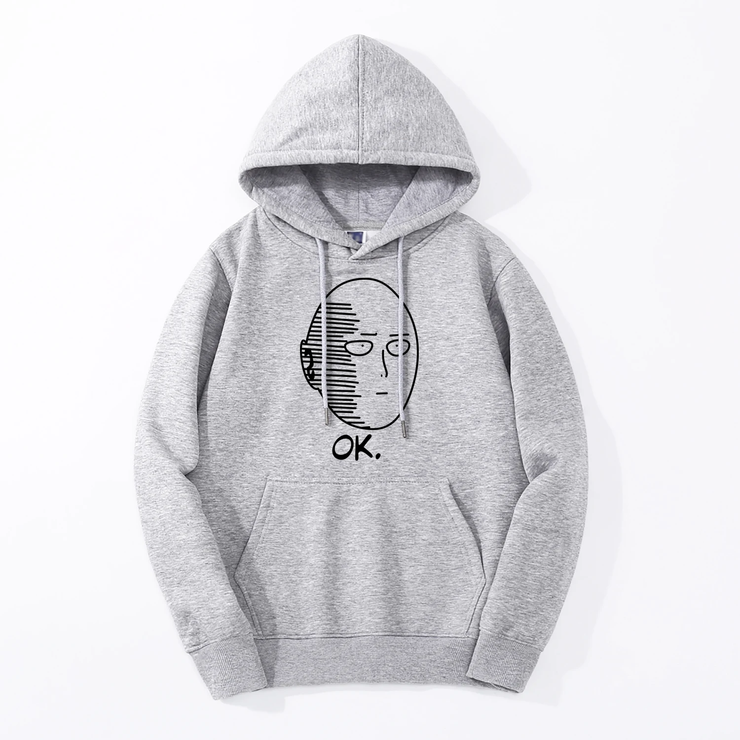 One Punch Man OK толстовки с японским аниме-принтом Мужские Весна Зима Новые толстовки мужские флисовые модные Harajuku OnePunch мужские худи