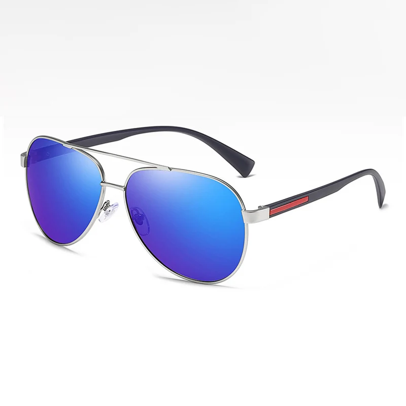 C5 silver blue HBK, мужские поляризованные солнцезащитные очки, брендовые, Ретро стиль, для вождения, для мужчин, t, солнцезащитные очки, мужские, для рыбалки, для водителя, защитные очки - Цвет линз: C5 silver blue