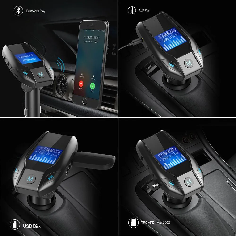 1 х Автомобильный Bluetooth fm-передатчик беспроводной громкой MP3-плеер usb зарядка аксессуары для автомобильного зарядного устройства# LR25