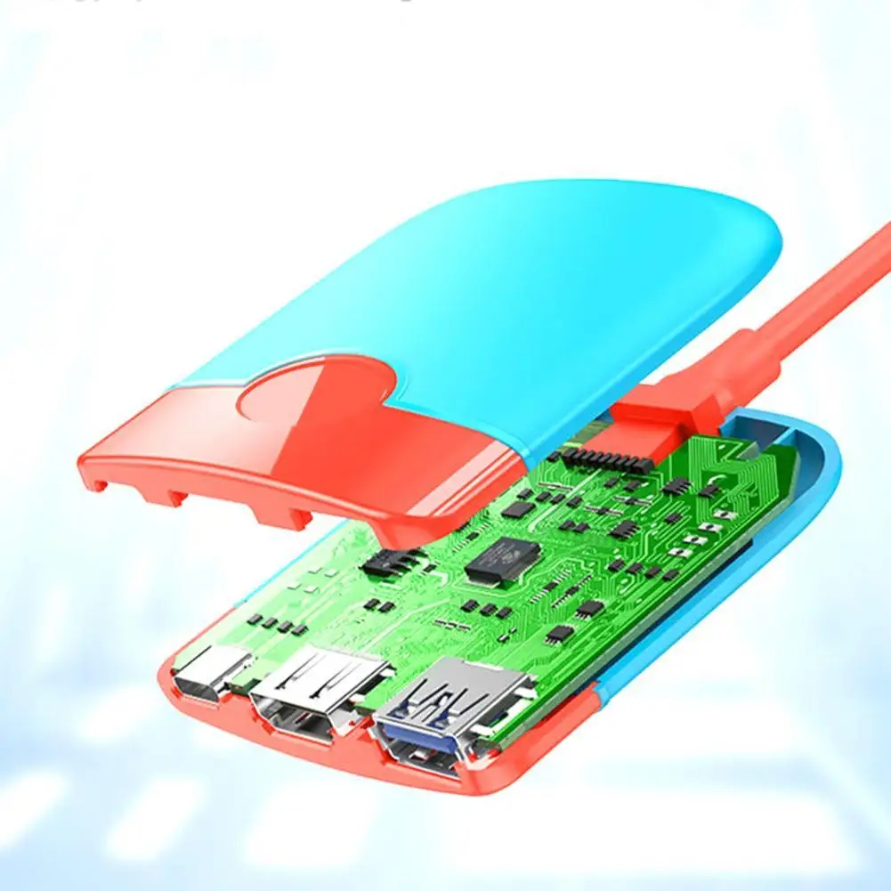 

Док-станция DJ1021 3 в 1, портативный разветвитель PD USB3 0 с разрешением 4K для коммутатора
