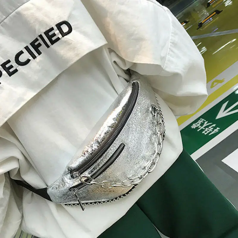 Женская модная искусственная кожа на Молнии Поясная Сумка поясная сумка - Цвет: A3