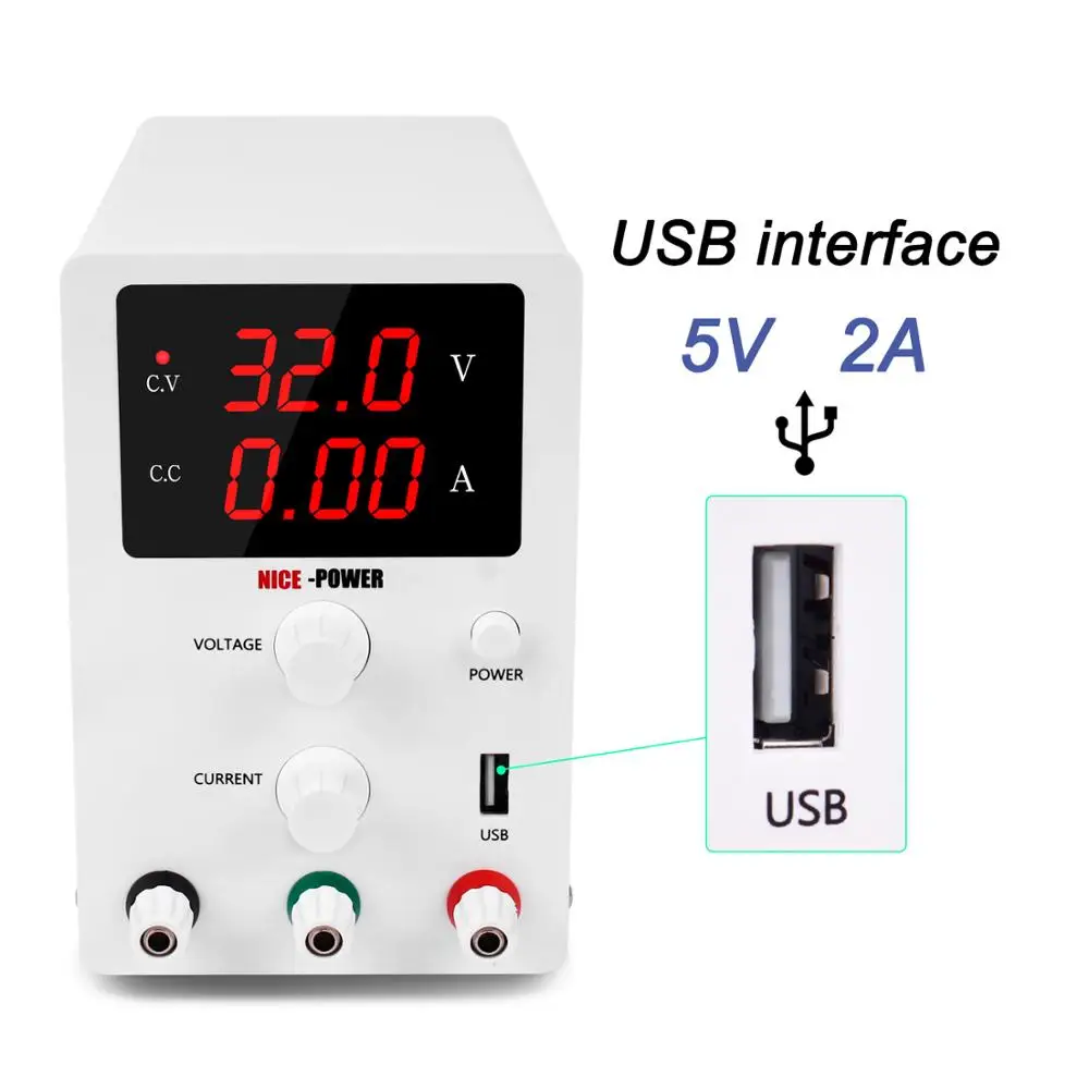 

New 30V 10A LED Display Adjustable Switching Regulator DC Power Supply 110V-220V Digital Power Notebook Phone Repair Welding