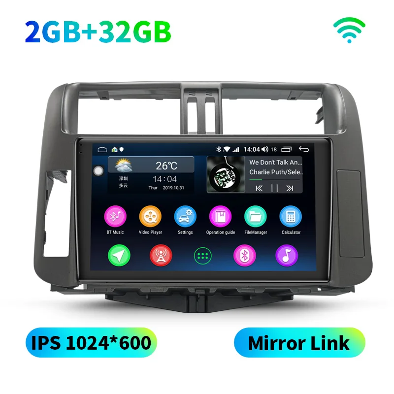 " ips DSP Android автомобильный стерео радио мультимедийный плеер для Toyota Land Cruiser Prado 150 2010-2013 левый привод головное устройство wifi 4G - Цвет: 2GB 32GB WITHOUT 4G