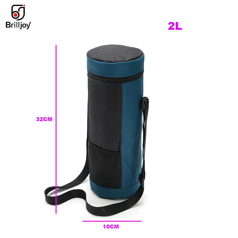 Brilljoy 2L сумка-холодильник из ткани Оксфорд для колы бутылки льда пакет банки сумка для женщин дети Ланч-бокс держать свежую изолированную бутылку мешок