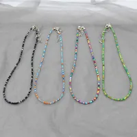 Simple Seed Beads Strand Choker Necklace Women String  Collar Charm Colorful Handmade Bohemia Collier Femme Jewelry Gift 1