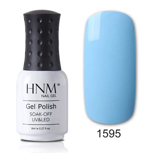 HNM телесный цвет 8 мл УФ-гель для ногтей Топ основа штамповка Эмаль живопись геллак замочить от Полупостоянный телесный цвет Гибридный лак - Цвет: 1595