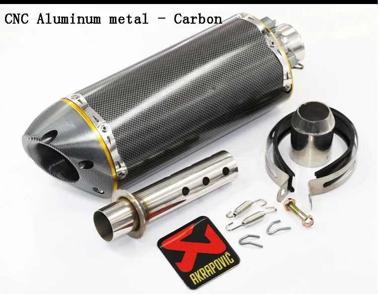 Обувь для езды на мотоцикле R1 R6 YZF600 FZ400 CF150 CF250 GSXR750 GSXR600 Z750 Z800 универсальный мотоцикл скутер металлические глушитель выхлопной трубы - Цвет: 1