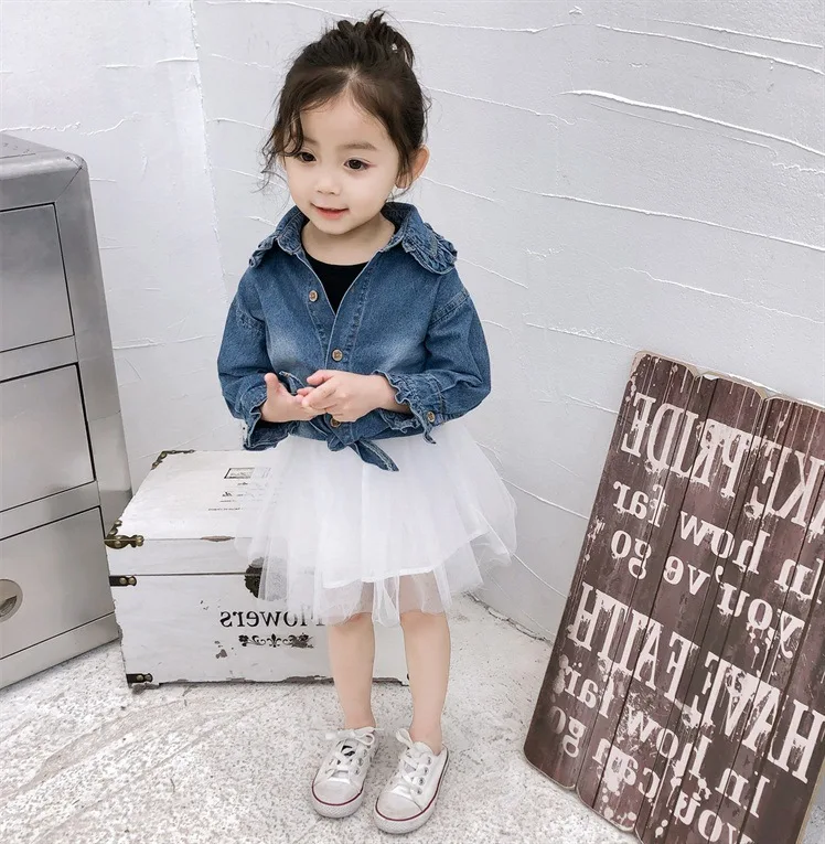 

Autumn New Style 2019 Korean-style Girls Dress Spring Clothing Dress Outfit Fashion Baby Gauze Princess Skirt