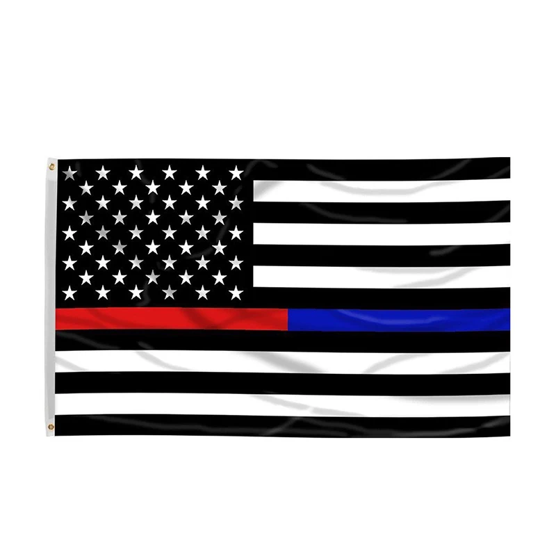 1 шт., 90*150 см, флаг полиции США, тонкий Американский Национальный Баннер, праздничный парад, праздник, голубая линия, флаг США, домашний декор - Цвет: D