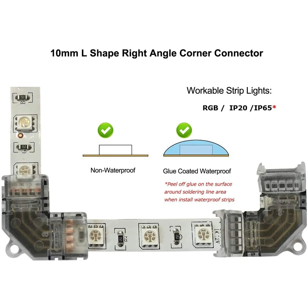 LED CMS 5050/3528 RVB Bande souple avec 10 pièces, 4 broches du connecteur  femelle - Chine SMD LED Bande souple, bande LED 24 V