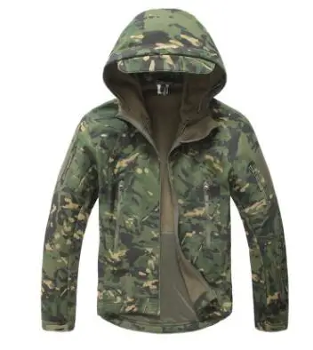 CP green Мужская армейская камуфляжная куртка и пальто Военная тактическая куртка зимняя водонепроницаемая мягкая оболочка куртки ветровка охотничья одежда - Цвет: CP green