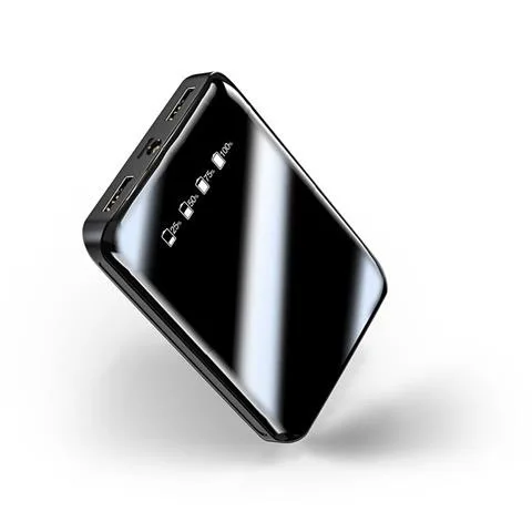 Mi ni power Bank, 30000 мА/ч, для iPhone 11, Xiaomi mi, power bank, Pover Bank, зарядное устройство, два порта Usb, внешняя батарея, повербанк, портативный - Цвет: Черный