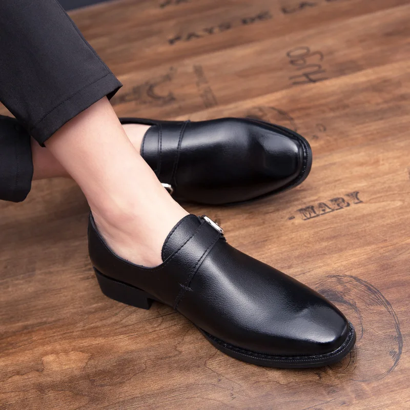 

Summer England Simple Men Small Leather Shoes Lazy Buckle Large Size Leather Shoes Men's Extra-large 47 Sequin Casual Shoes
