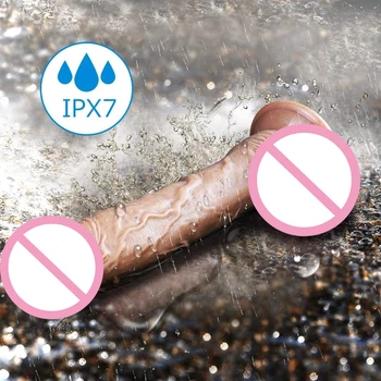 20cm Flexible Realistic Dildo Suction Cup Sex Toy For Women G Spot Vagina Stimulator Anal Butt Plug Female Masturbation Sex Shop 5