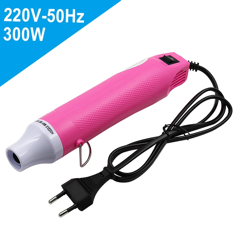 220V DIY Using Heat Gun Electric Power tool hot air 300W temperature Gun with supporting seat Shrink Plastic DIY tool color electric ratchet wrench