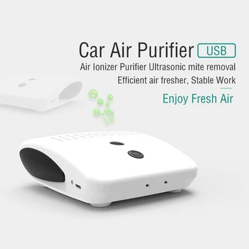 

Portable Car Odor Eliminator Air Ionizer Purifier Desktop Air Freshener USB Negative Ion Generator Remove Dust Cigarette Smoke
