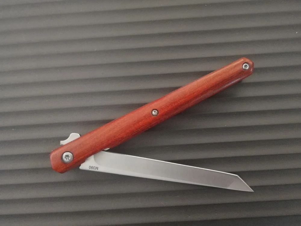 Карманный нож Grady Fung, складной нож с деревянной ручкой и меткой M390, тактический Походный нож для выживания, инструменты для повседневного использования
