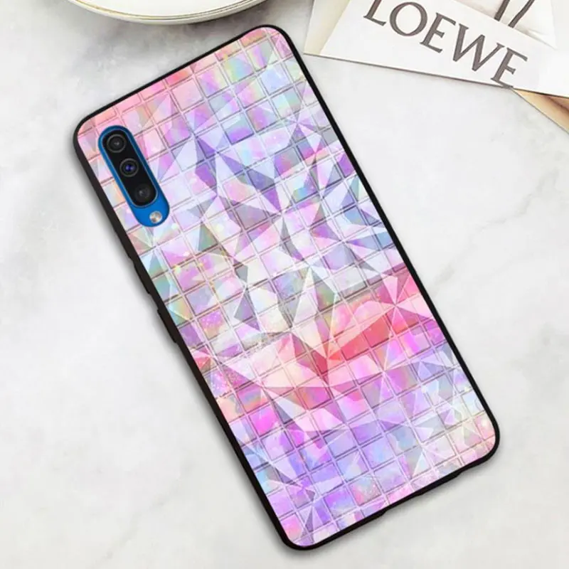 For Samsung A30S Case 3D Diamond Flowers PC Hard Back Phone Case Cover For Samsung Galaxy A30S A 30S A30 S Case A307F Coque