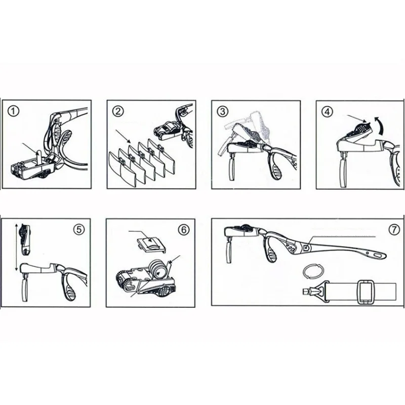 Светодиодный налобный увеличитель для пожилых людей для чтения ремонт ювелирных изделий и часов 1X 1.5X 2X 2.5X 3.5X пластиковые Сменные линзы