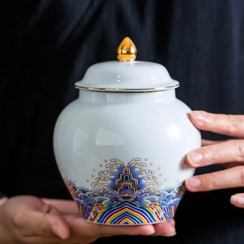 Керамические чашки для чая, китайский стиль, керамические чайные коробки, маленькие мини портативные банки для зеленого чая, герметичные банки для хранения чая, коробка для путешествий
