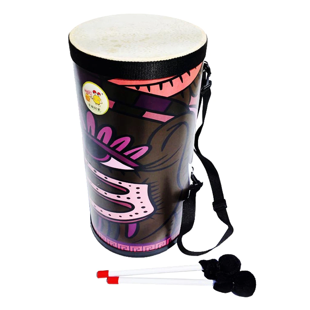 

8 Inch Kids Wooden Bongo Djembe Hand Drum Percussion Instrument Musical Toy Gift