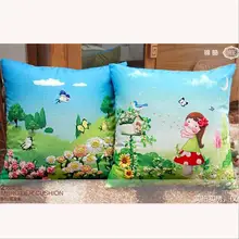 45X45cm Stepping into the spring Ribbon embroidery kit pillow cover set handcraft DIY handmade needlework art home decor