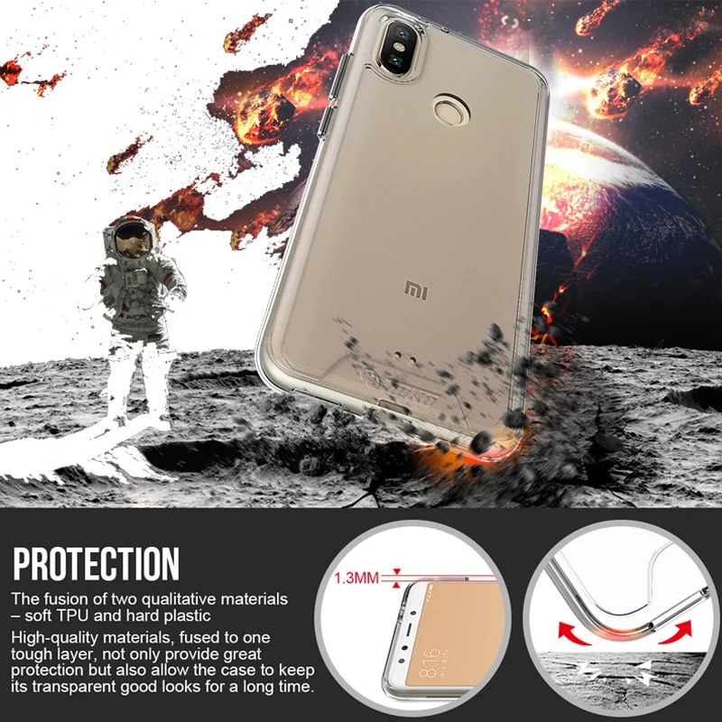 TOIKO Chiron прозрачный гибридный защитный чехол из поликарбоната и ТПУ для Xiaomi Mi A2 6X противоударный защитный чехол-бампер аксессуары для телефонов